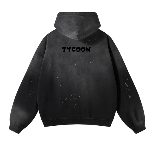 Tycoon Vintage Wash Frayed Fleece Hoodie - 360 GSM