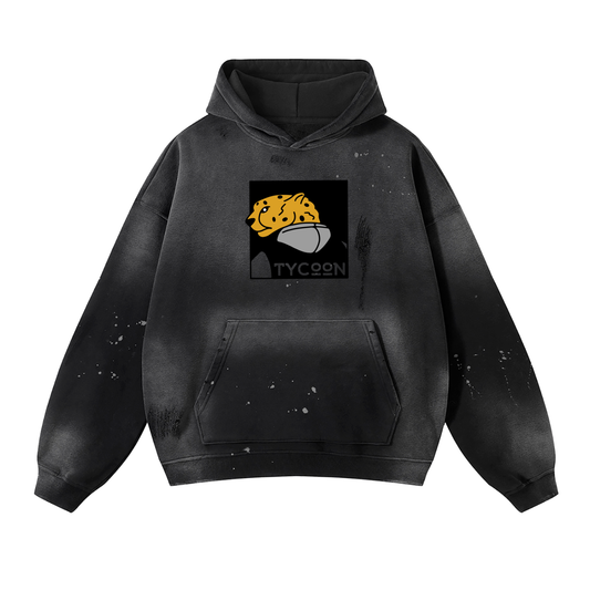 Tycoon Vintage Wash Frayed Fleece Hoodie - 360 GSM